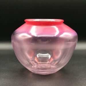 Vintage Stephen Dale Edwards Hand Blown Red Opalescent Bowl Pilchuck Glass '79